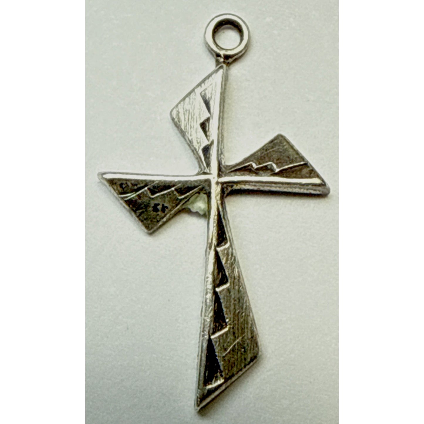 Vintage Southwest Sterling Silver Cross Pendant Delicate