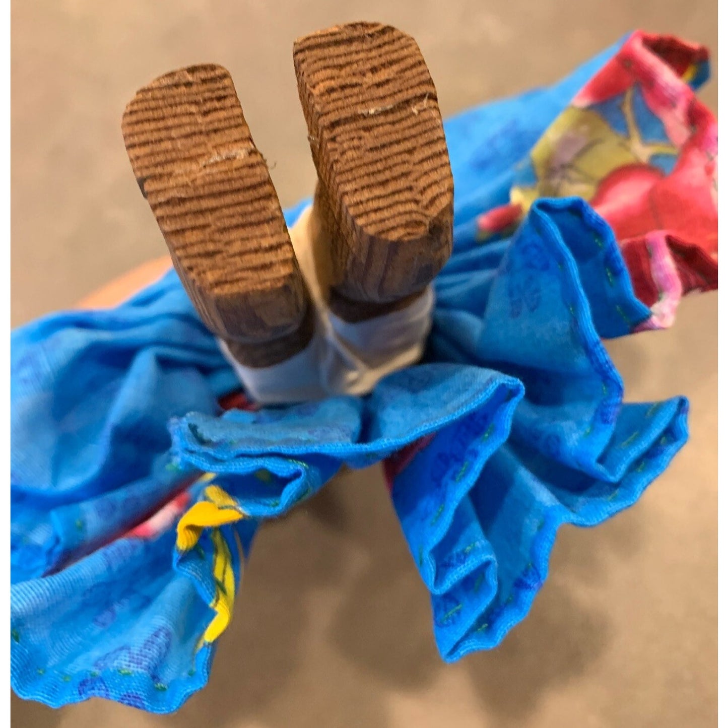 Vintage Hand Carved Wood Indian Doll Tarahumara Raramuri Mother And Child