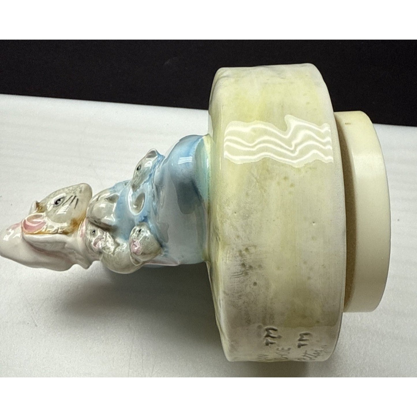 Beatrix Potter Old Woman Who Live in a Shoe Porcelain Schmid Rotating Music Box