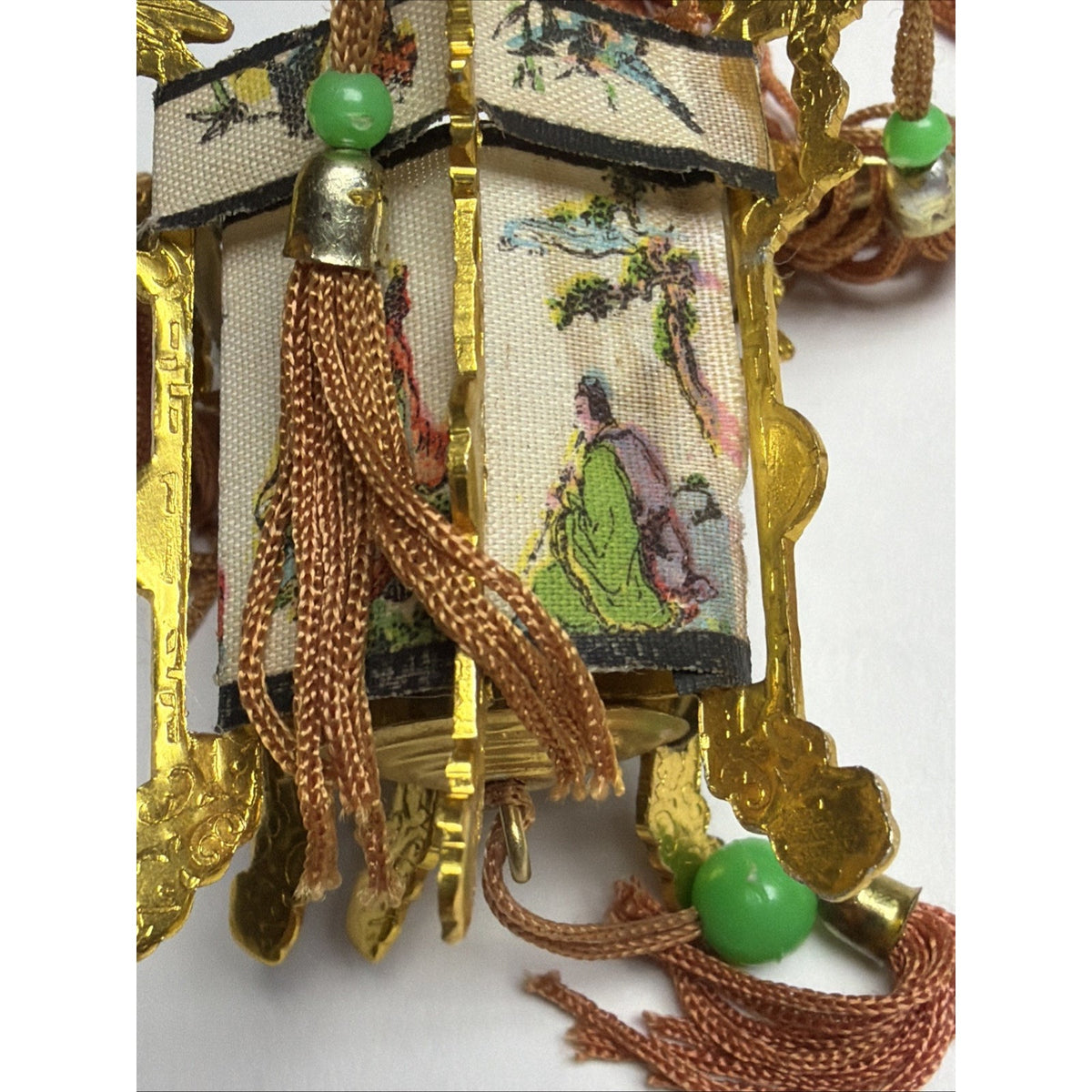 Vtg Lot of 4 Miniature Chinese Palace Lantern New Year Christmas Ornament As Is