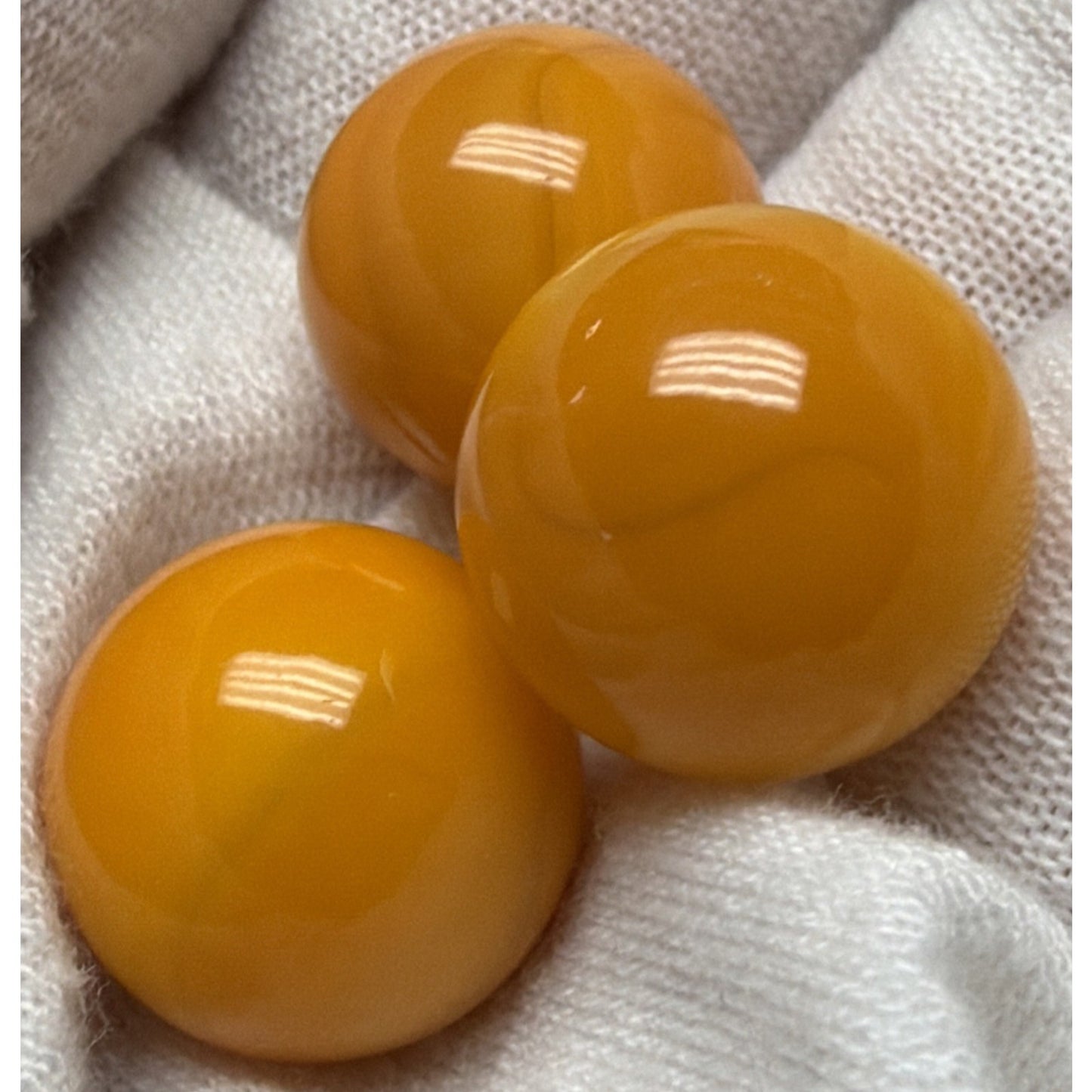 Vtg Lot of 3 Vitro Agate Marble King Orange Marmalade Jelly Butterscotch