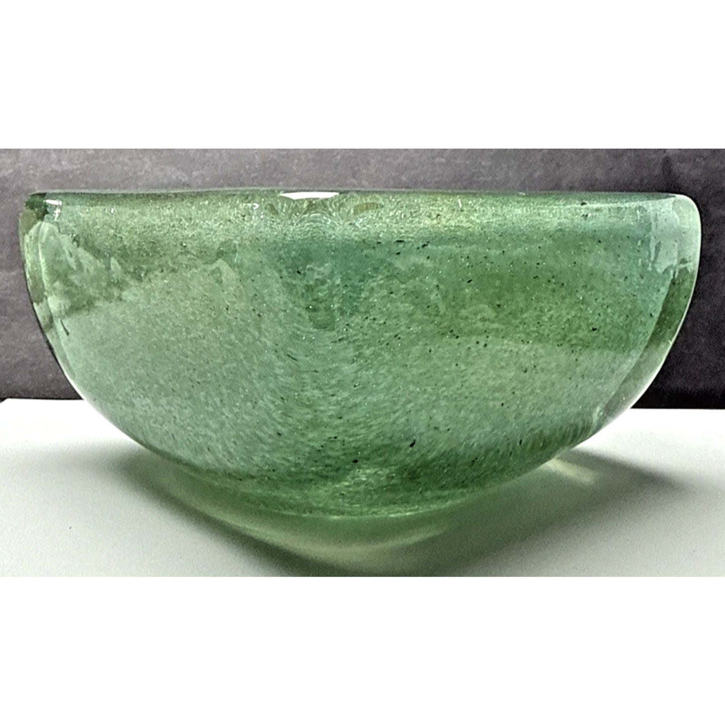 MCM Barovier Toso Eugenio or Aborigeni Art Glass Square Bowl Ashtray Gold Jade