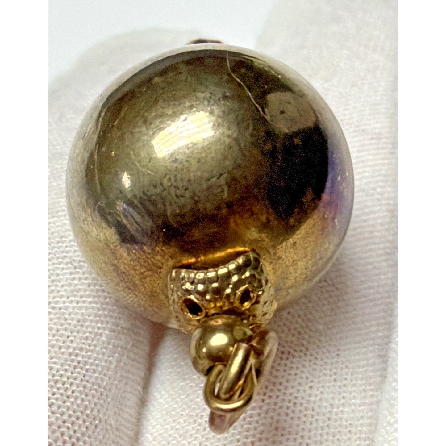 Vintage Baroque Style Pendant Ball Gold Tone Chain Tassel As Is
