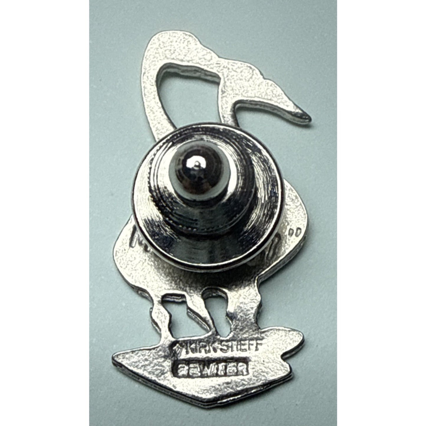 Vtg P Buckley Moss Kirk Stieff Pewter Geese Ducks Birds Pin Lapel Tie Tack