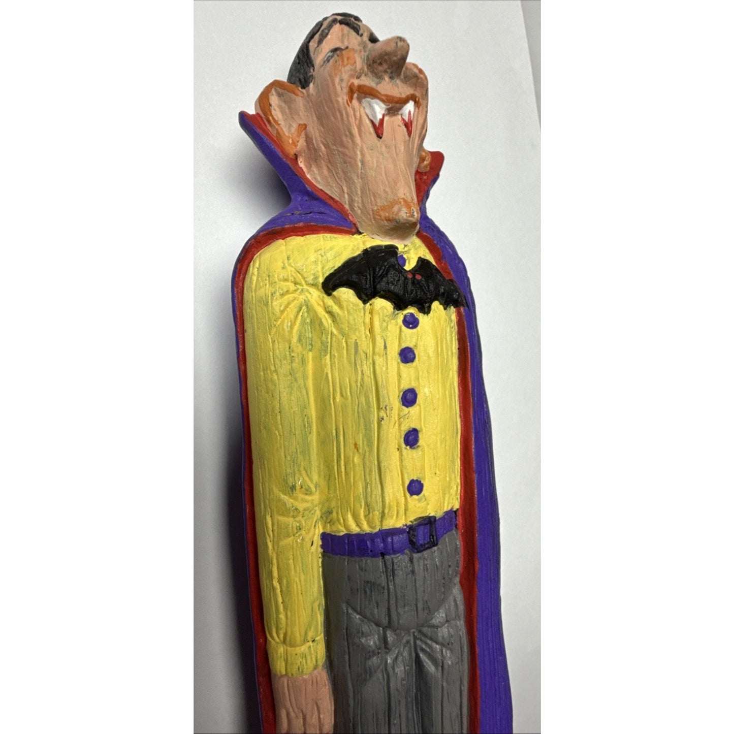 Vintage Nowells Inc Ceramic Mold Halloween Dracula Figurine Hand Painted As Is