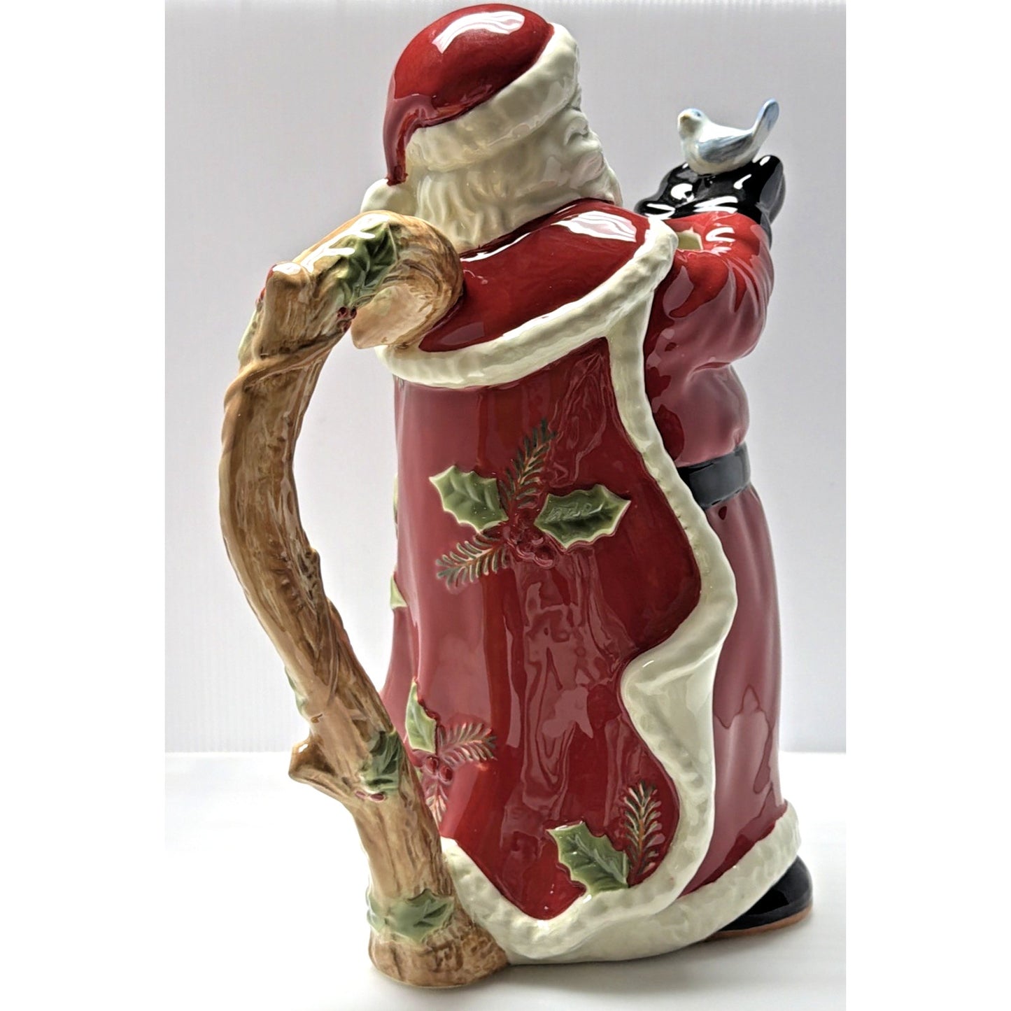 Lenox Holiday Gatherings Santa Claus Pitcher Christmas Holding Bluebird Box Tags
