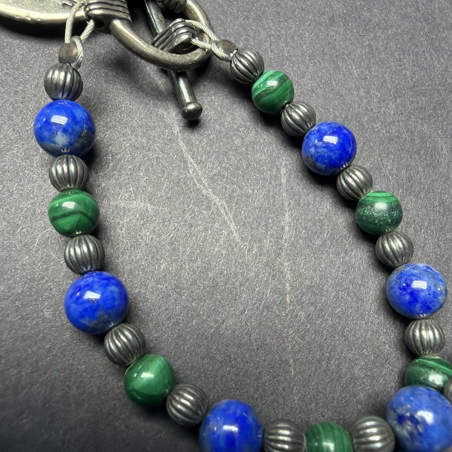 Carolyn Pollack Sterling Cross Pendant Inspirational Toggle Necklace Beaded