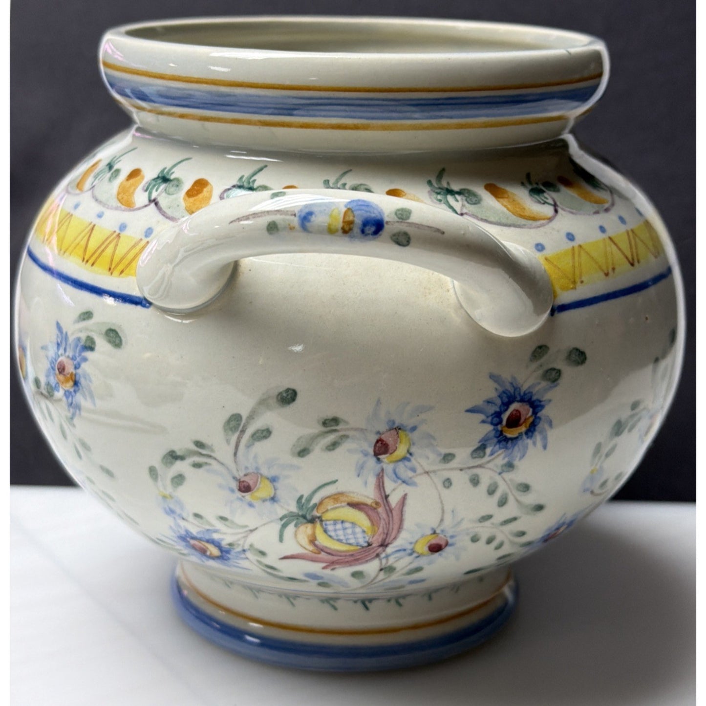 Carvalhinho Porto C/7 P-247 Portugal Hand Painted Tureen Spoon Lid Ladle Bowl