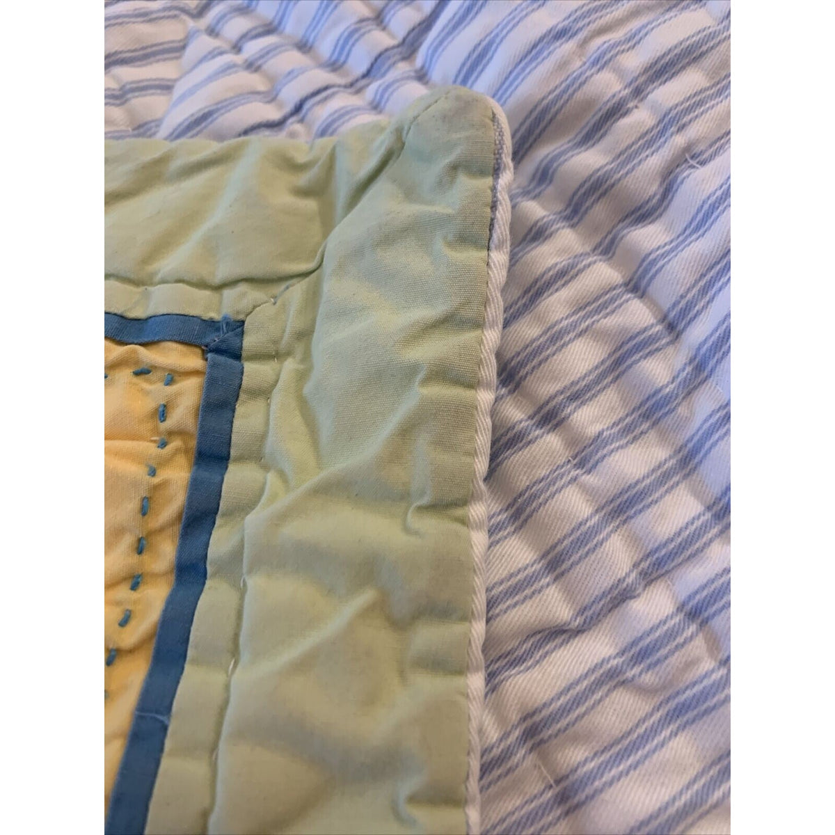 Pottery Barn Kids Jax Construction Cars Semi Truck Quilt Blanket 68 x 86 in