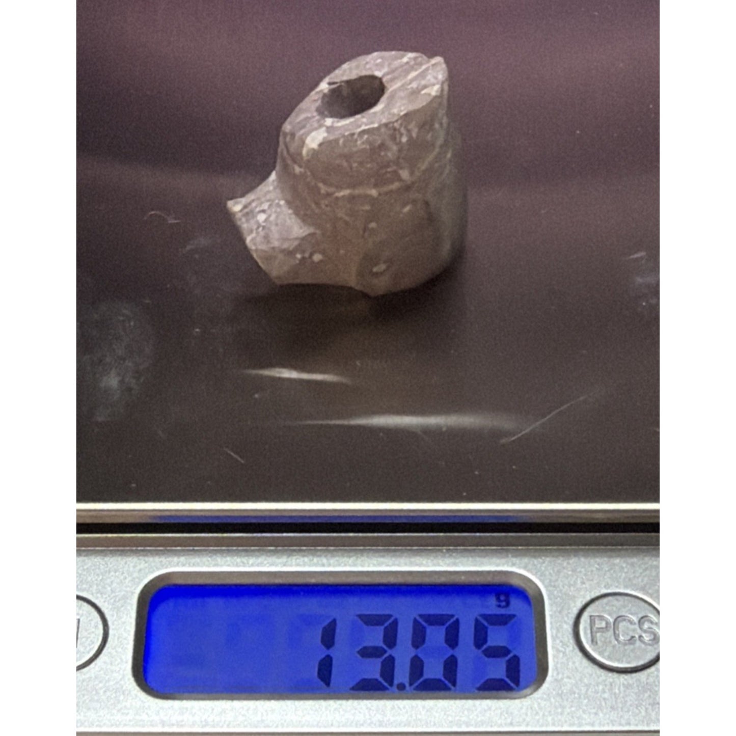 Old Native American Stone Carved Elbow Pipe L Shape Fragment Read