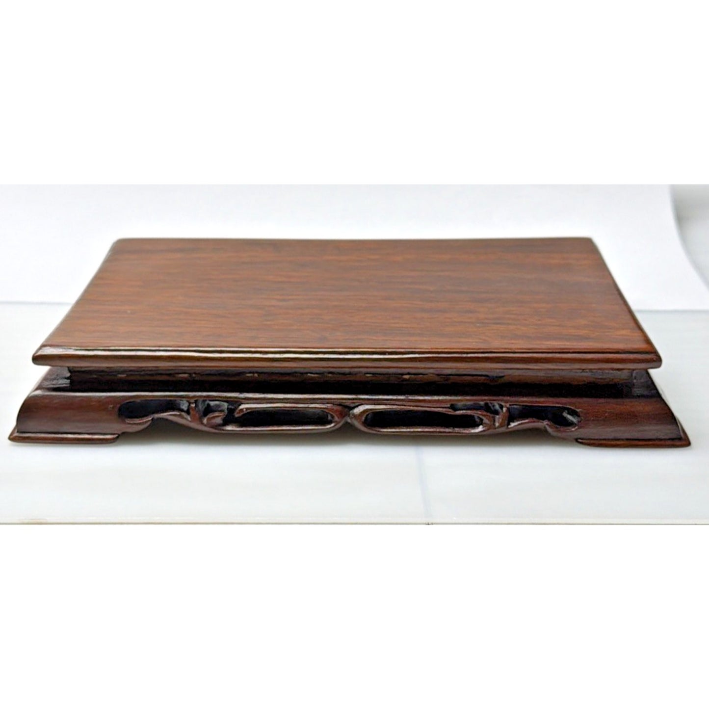 Old Chinese Hard Wood Carved Display Stand Base Pedestal Table