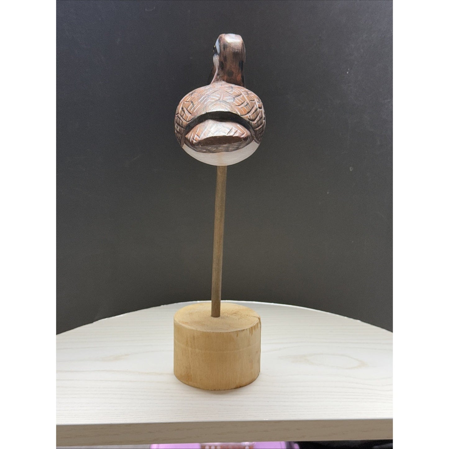 Vintage Hand Painted Carved Wood Shorebird Sculpture Decoy Folk Art As Is