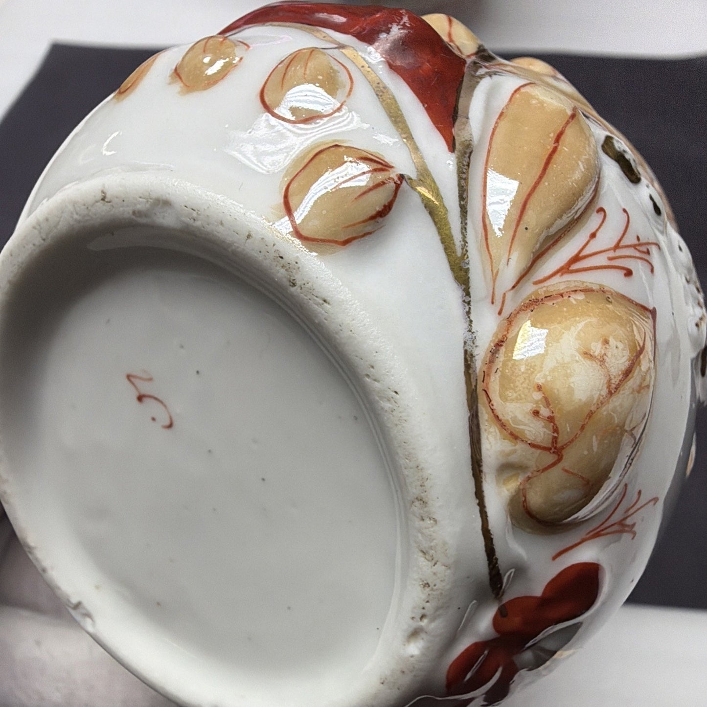 Antique Lot of 2 German Mug Cups Bluebell Lily Valley Present Hand Painted