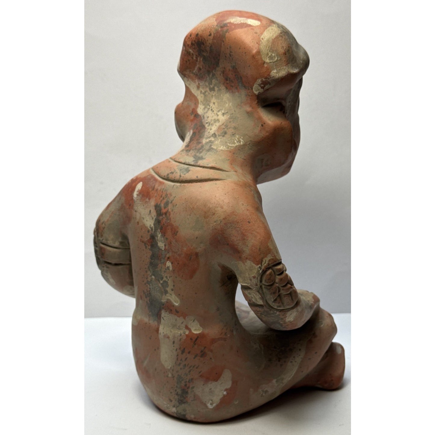 Old Mexican Terra Cotta Clay Zapotec Princess Sculpture Folk Art Marked As Is