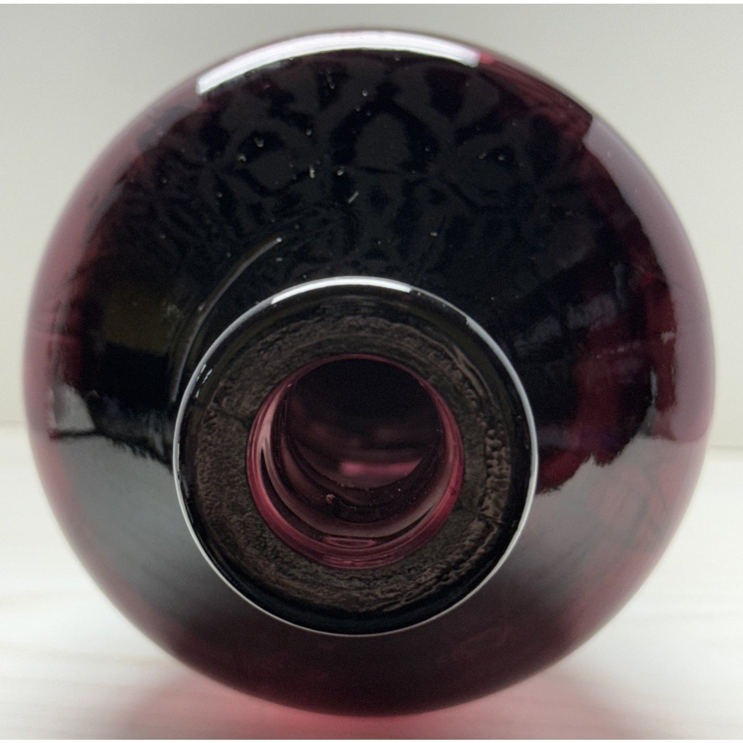 MCM Italy Empoli Glass Genie Bottle Decanter Purple Amethyst No Stopper As Is