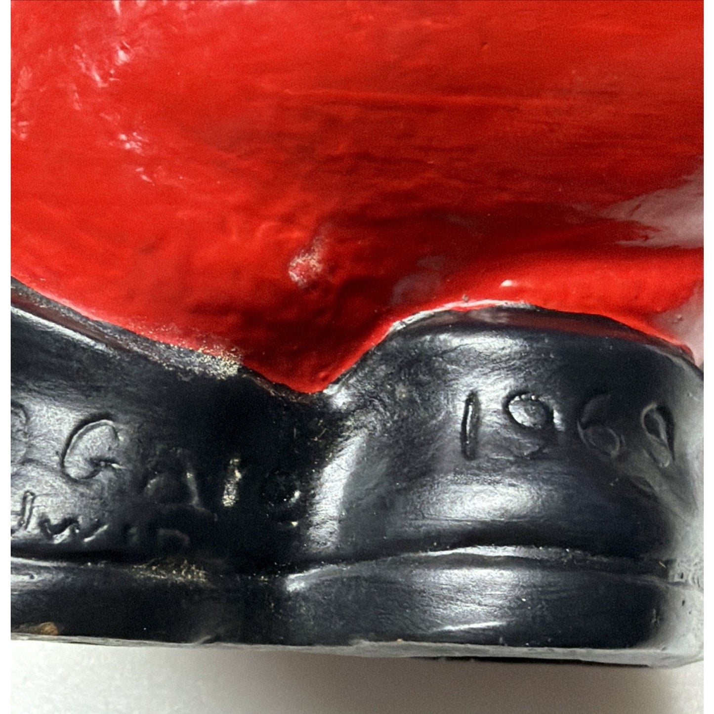 Vintage Gare Barbara Baldwin Ceramic Santa Claus Figurine Hand Painted