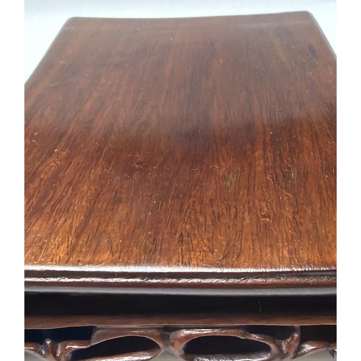 Old Chinese Hard Wood Carved Display Stand Base Pedestal Table