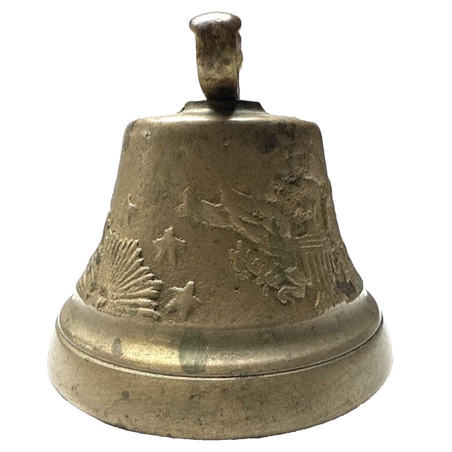 Antique US Army Camel Corps Brass Eagle Stars Bell As Is No Clapper