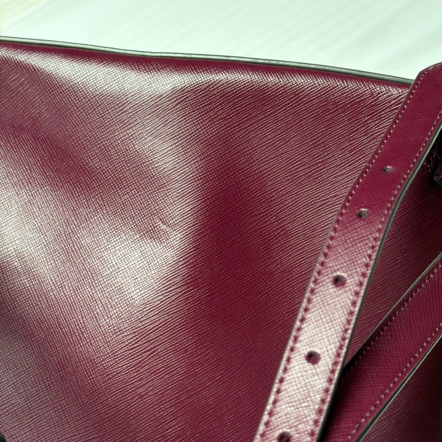 Kate Spade New York Staci Dome Saffiano Leather Backpack Burgundy