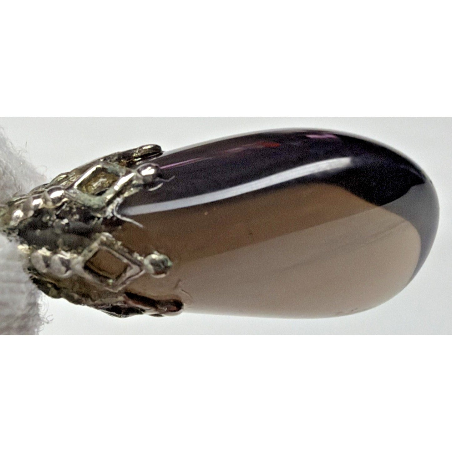 Vintage Tumbled Polished Smoky Quartz Gemstone Pendant Hand Made As Is