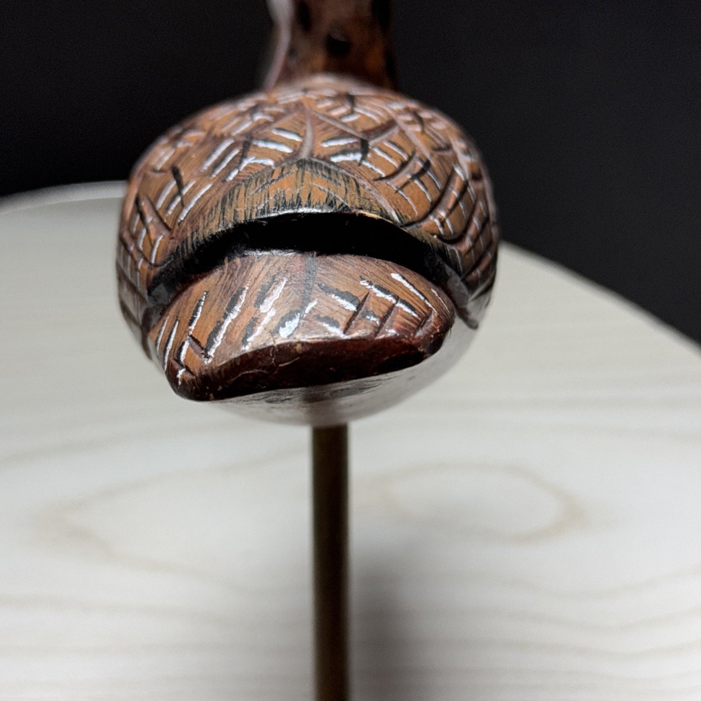 Vintage Hand Painted Carved Wood Shorebird Sculpture Decoy Folk Art As Is