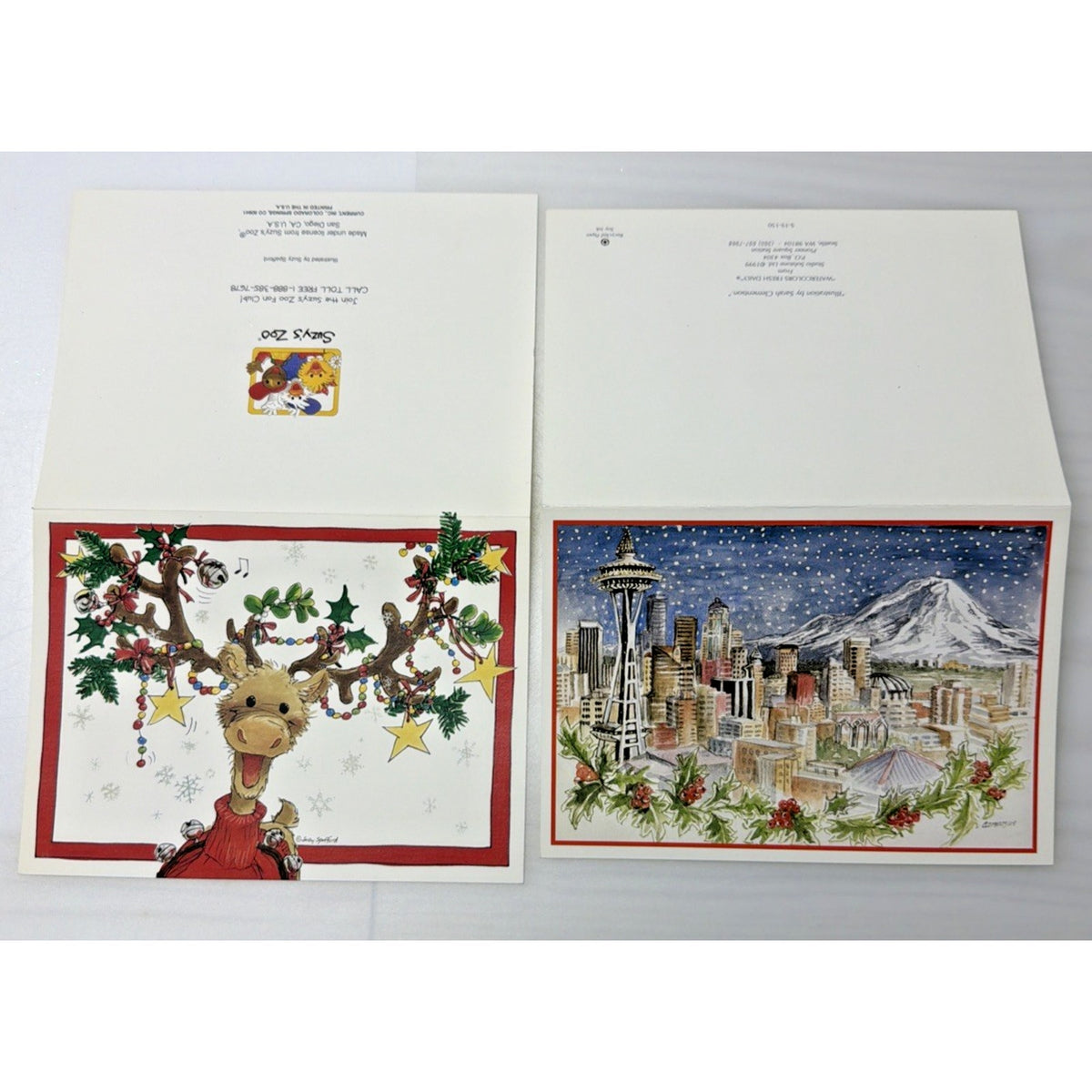 Vtg Lot of 10 Christmas Cards Sunshine Century Toole Zoo Gore Clementson Loxton