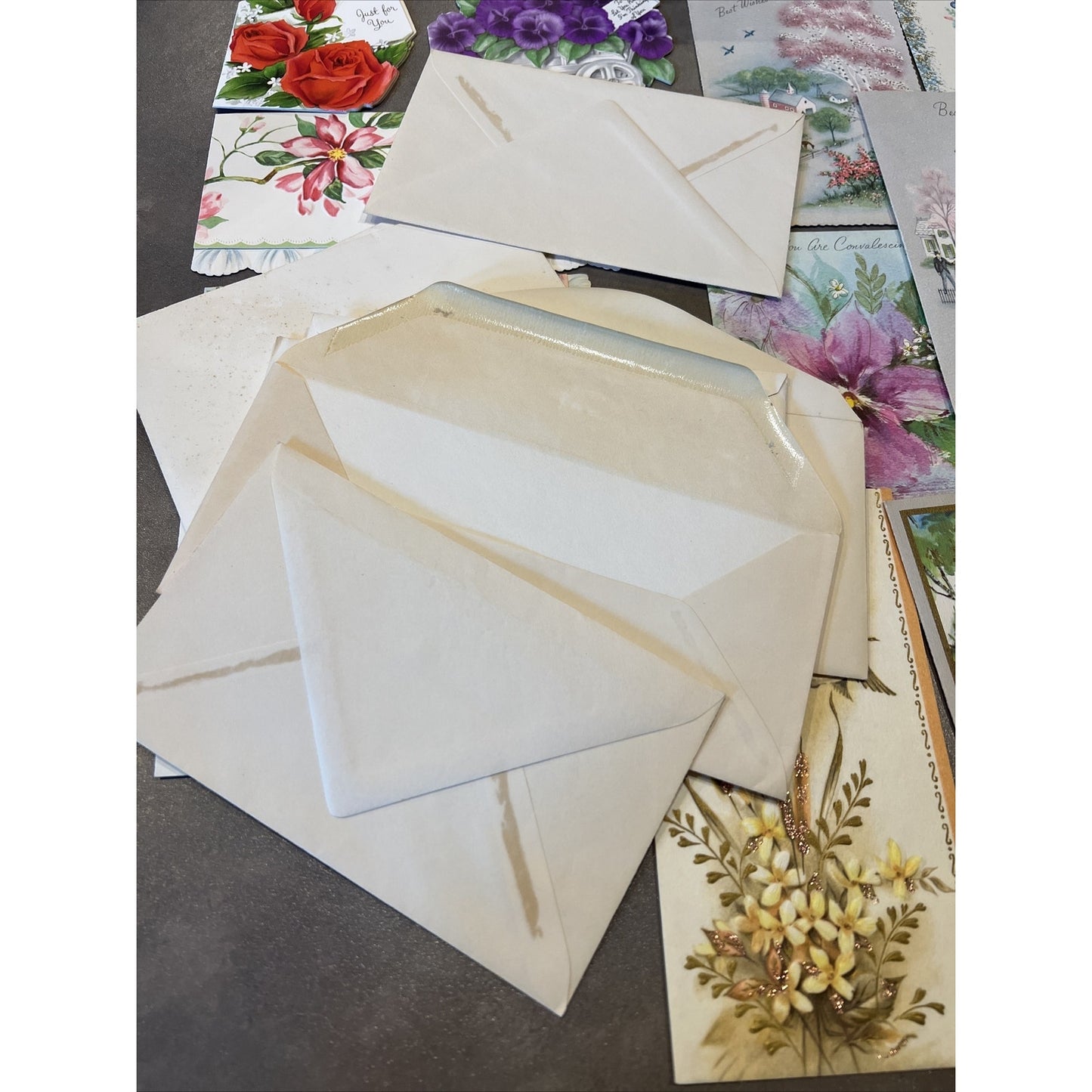 MCM Lot of 17 Assorted Cards Hallmark Quaint Shop Coronation Gibson Boxes As Is