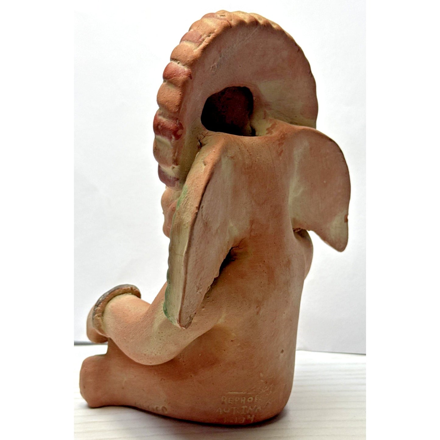 Vtg Hun Hunahpu Mayan Maize God Clay Sculpture Reproduction Autina 3955/6019
