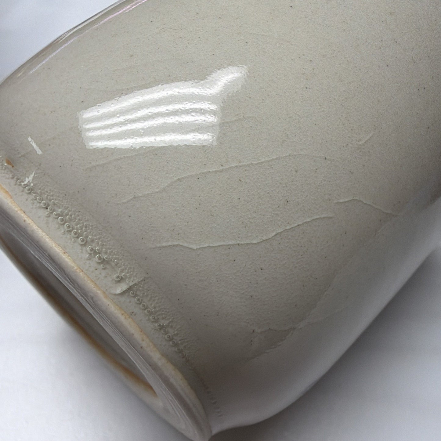 Vtg Studio Art Pottery Mug Drawn Tufted Titmouse Bird Glazed Stoneware Signed