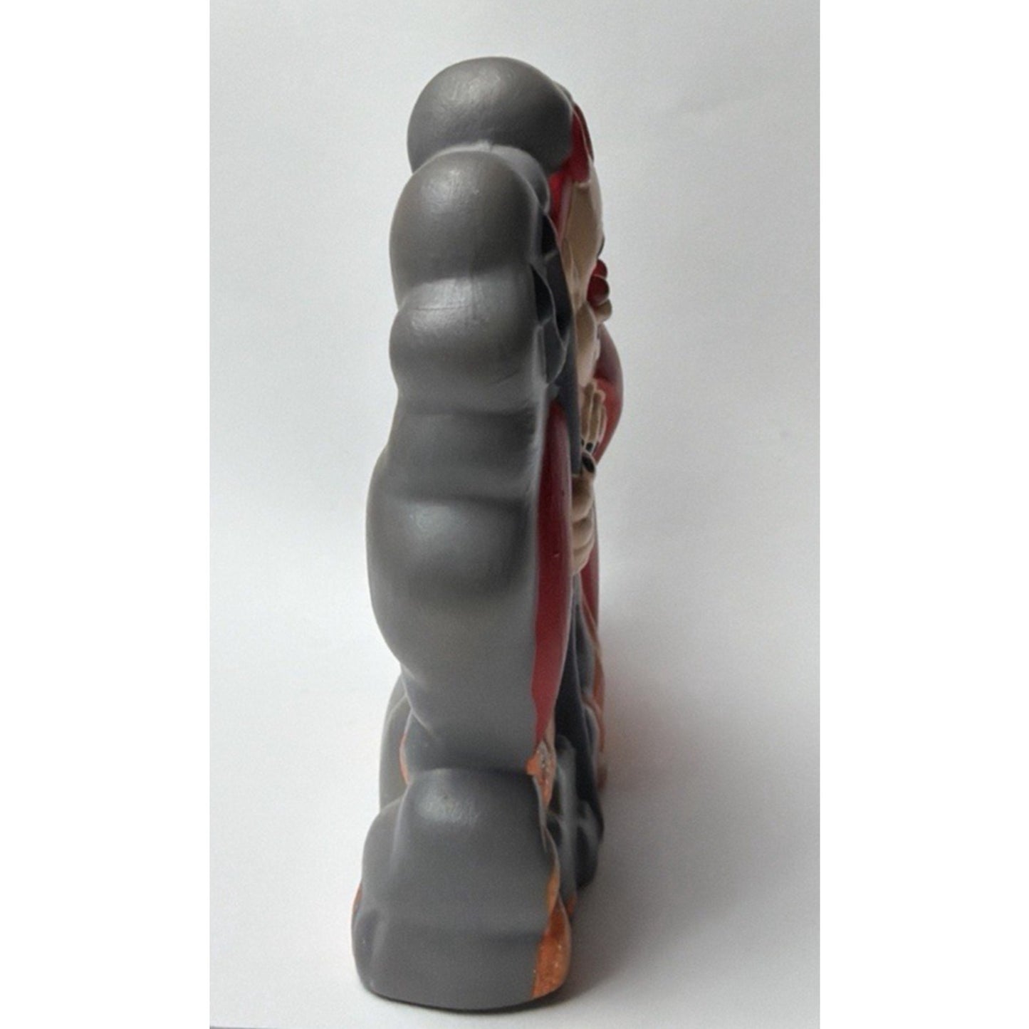 Halloween Ceramic Mold Hand Painted Devil Light Up Blinking Eyes Sound Vase