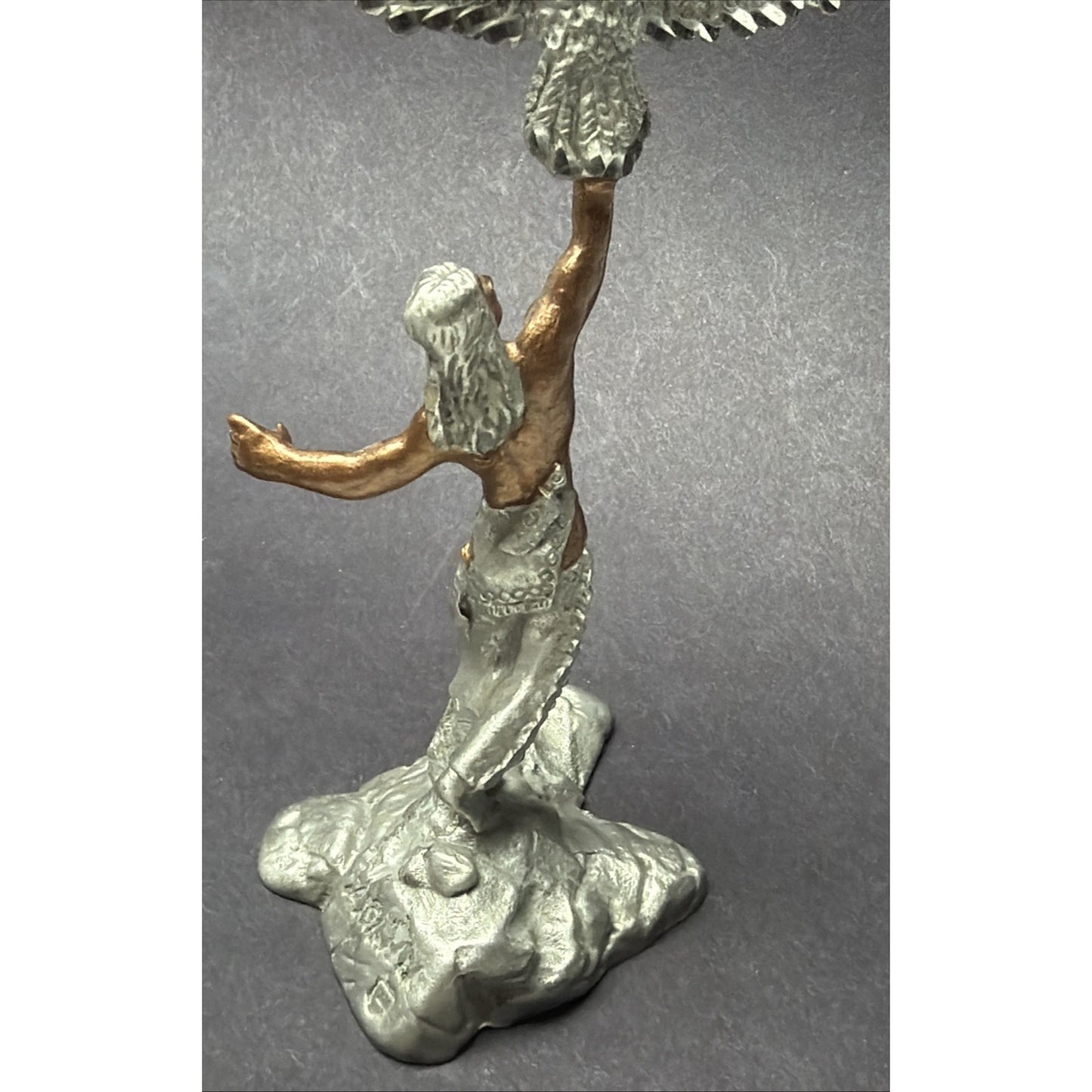 A Silierbok MWFP Masterworks Eagles Flight Gift Native American Pewter Figurine