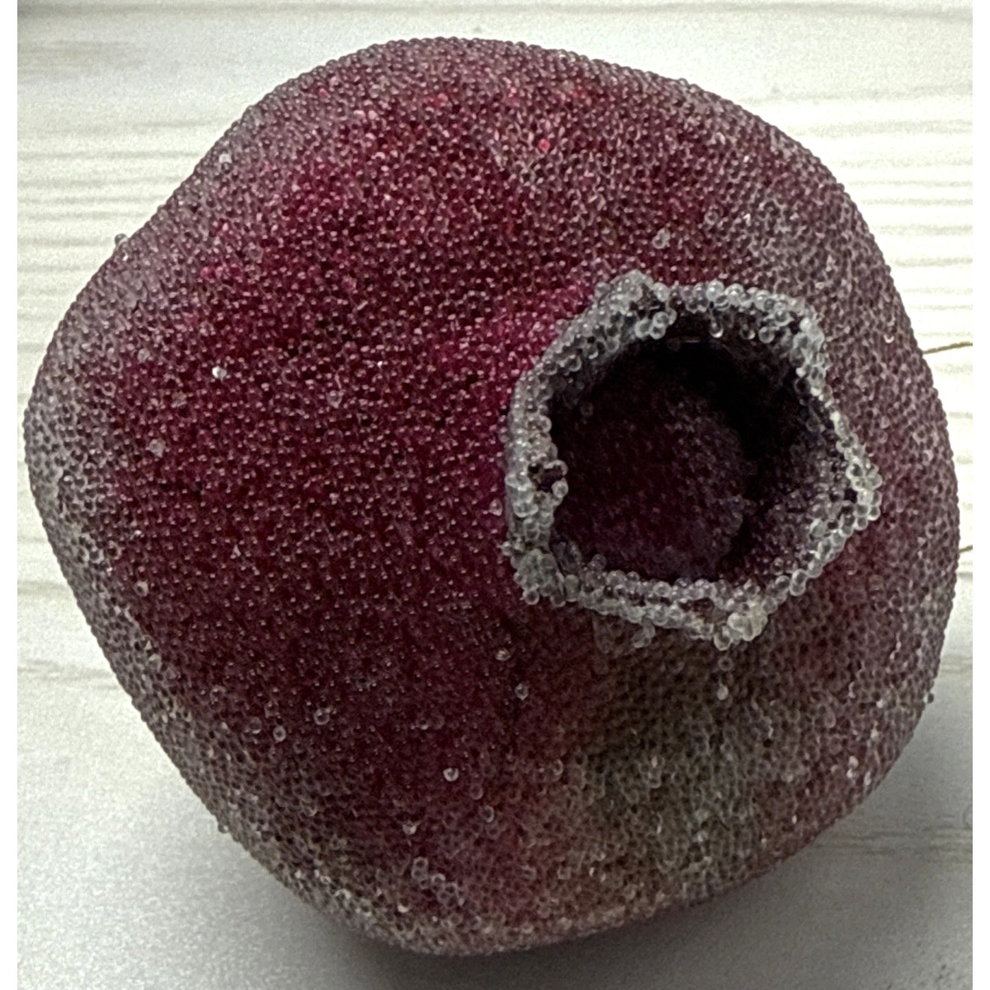 Vintage Lot of 5 Beaded Sugar Frosted Faux Fruit Christmas Ornaments