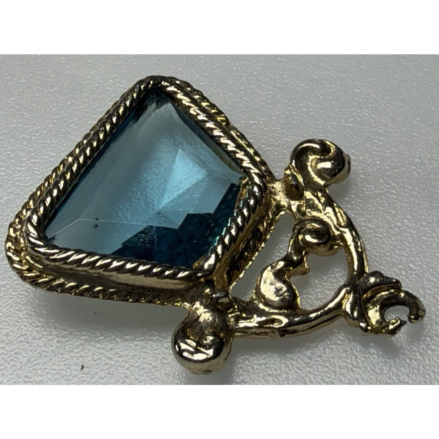 Vtg Lot of 5 Metal Glass Crystal Cut Gemstone Pendant Charms Lantern As Is Read