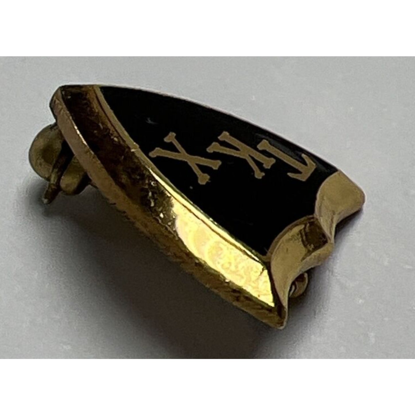 Vtg Gold Tone Black Enamel Tau Kappa Chi Epsilon Concordia Fraternity TKX Pin