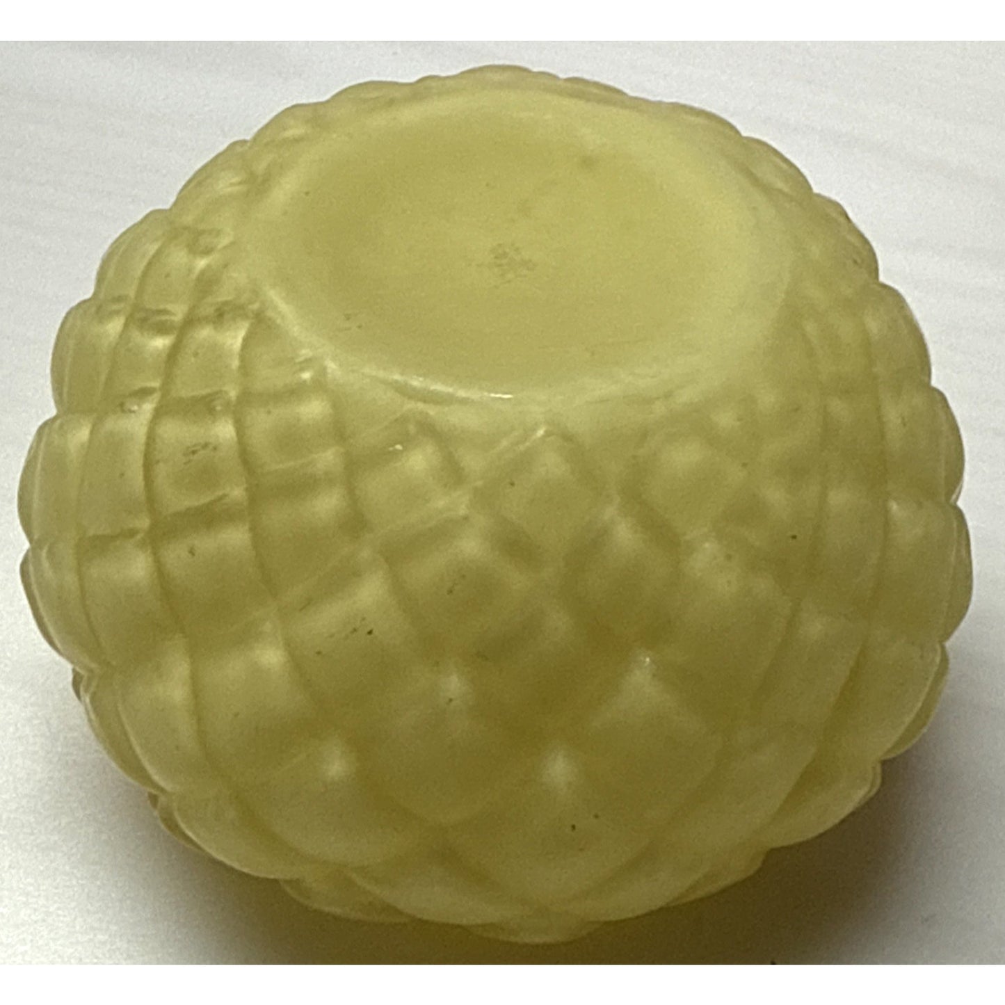 EAPG Fostoria Arctic Cone Yellow Clear Cased Satin Bowl Vase Spooner Spill As-Is
