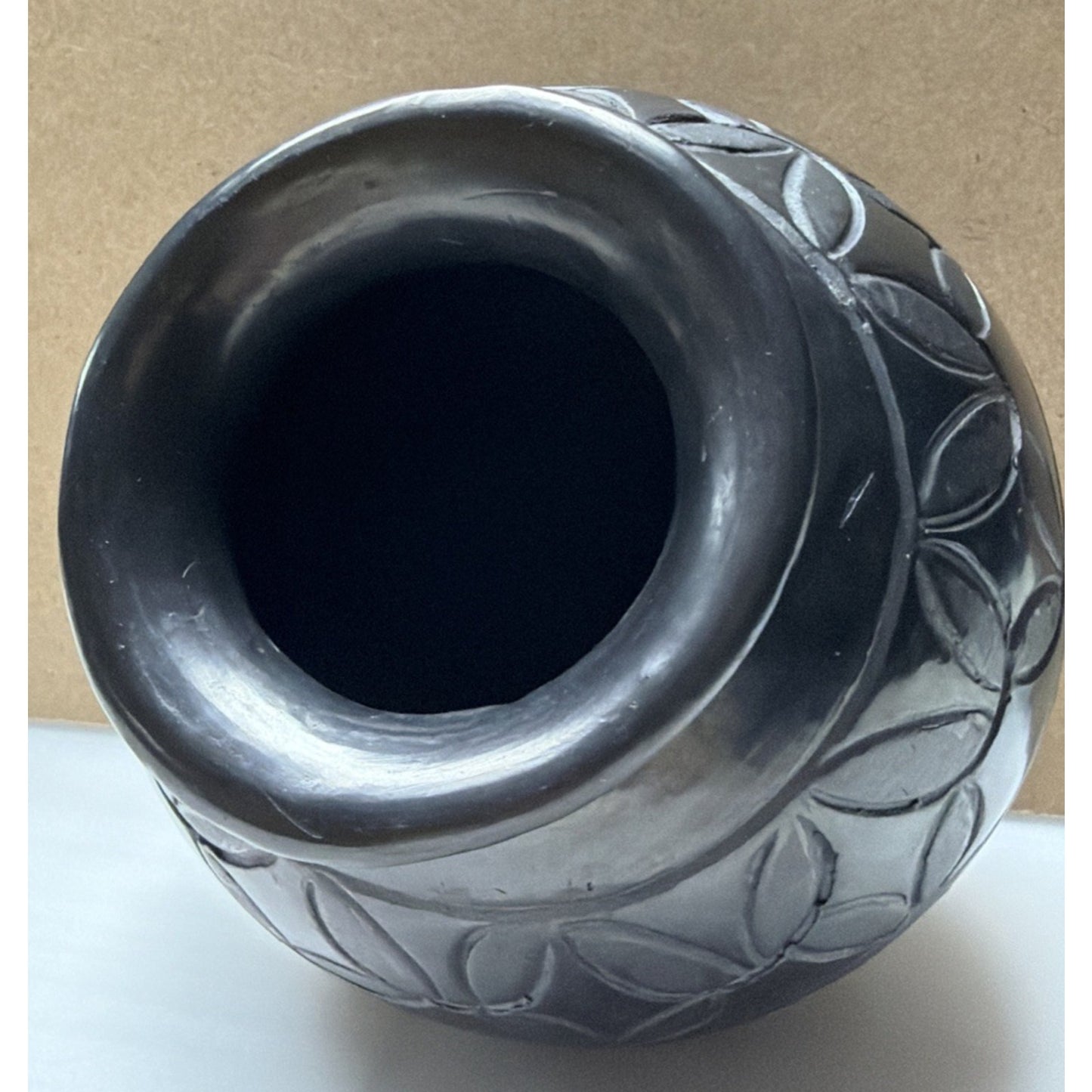 Vintage Dona Rosa Barro Negro Oaxaca Black Clay Pottery Vase Mexico