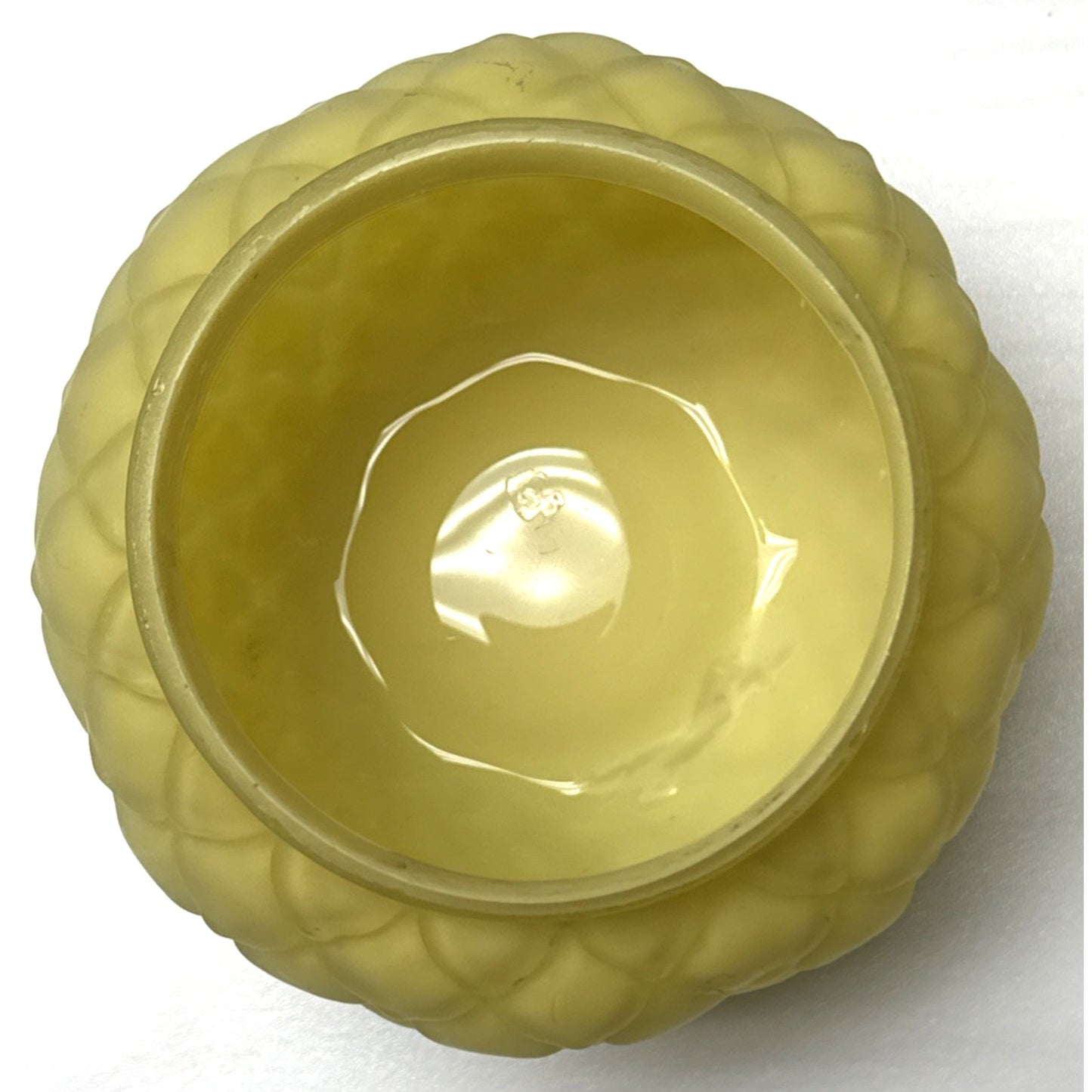 EAPG Fostoria Arctic Cone Yellow Clear Cased Satin Bowl Vase Spooner Spill As-Is