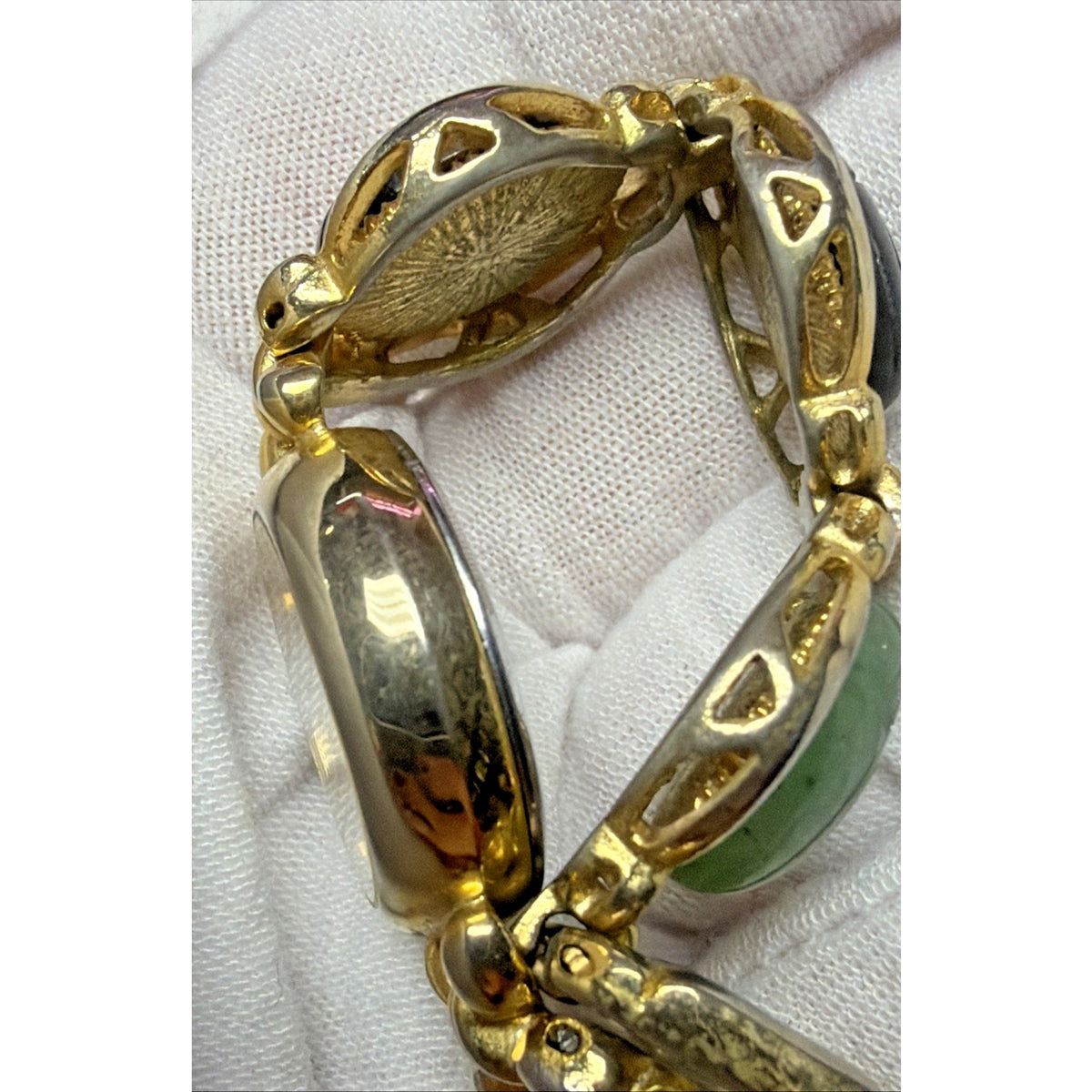 Vtg Lafayette Scarab Beetle Watch Bracelet Ladies MOP 22mm Sz 6.5