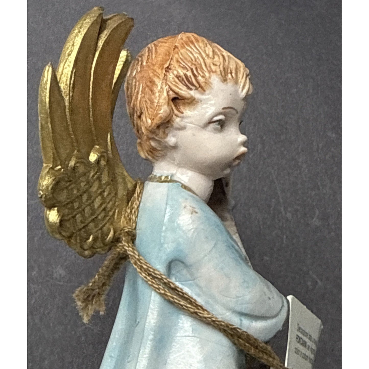 Vintage Fontanini Depose Italy 164 Nativity Angel Mandolin Spider Mark Tags