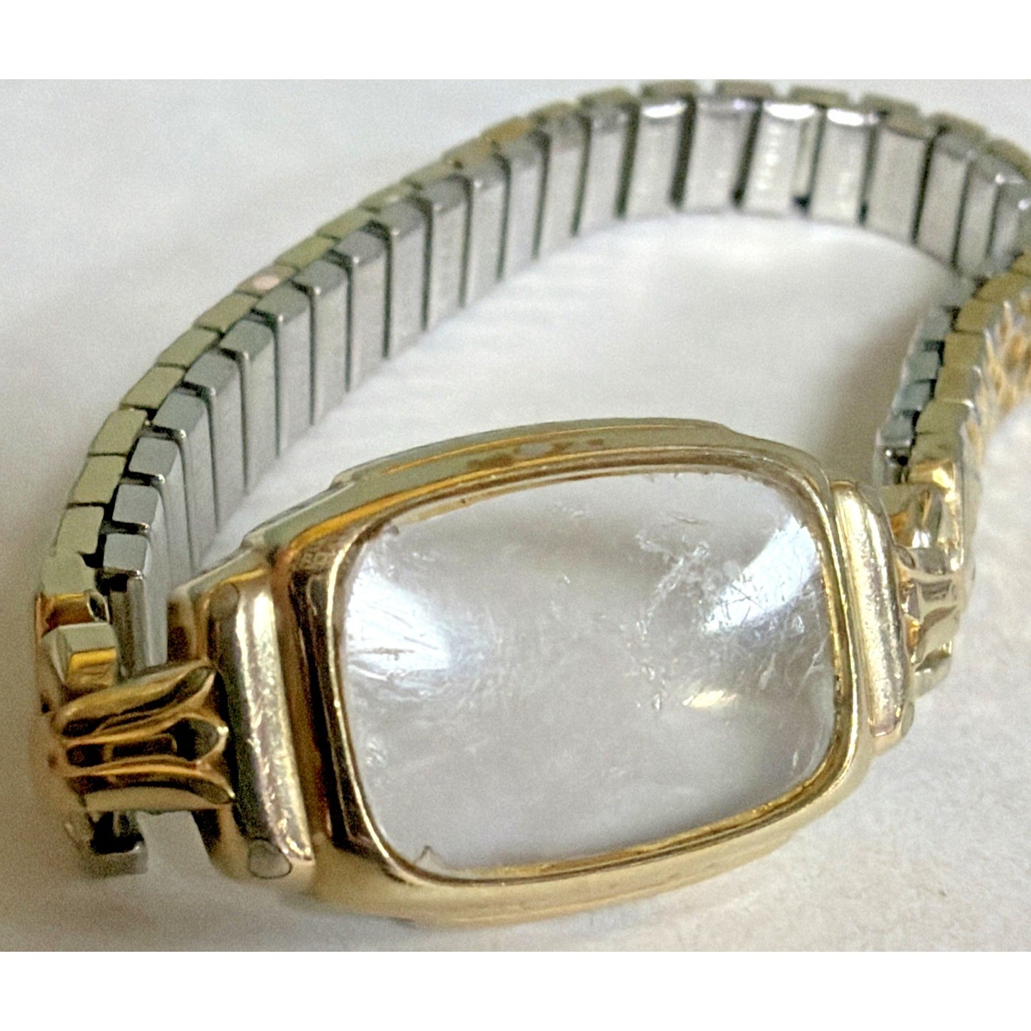 Old S&W Hamilton 14k Gold Filled 17 Jewel Wrist Watch Speidel Stretch Band As Is