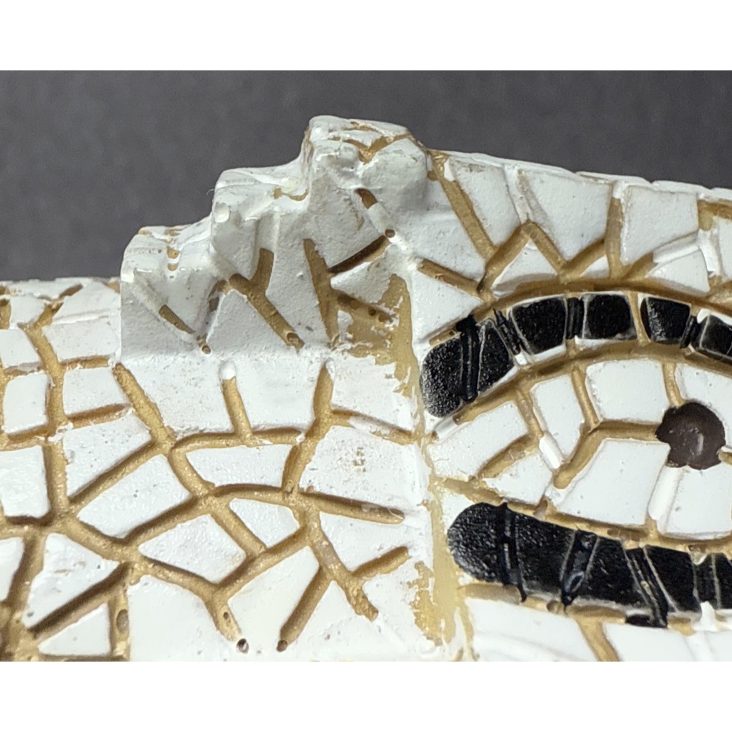 Gaudi Barcino Chimney Palau Rooftop Candle Holder Sculpture Lizard Mosaic
