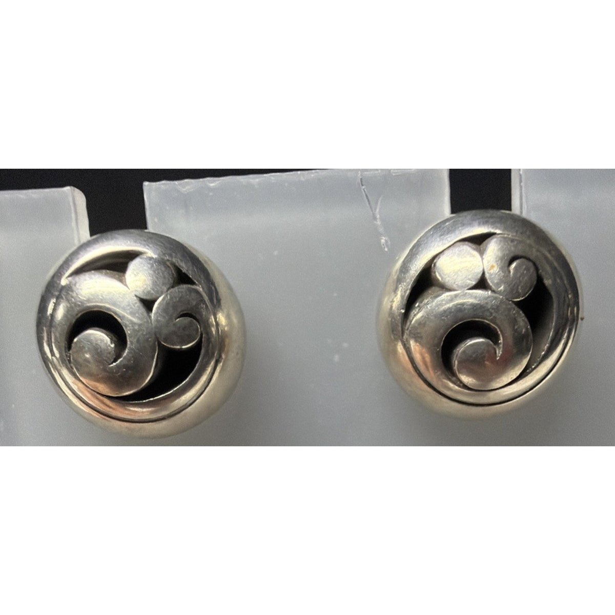 Brighton Contempo Post Earrings JA9908 Silver Swirl Abstract