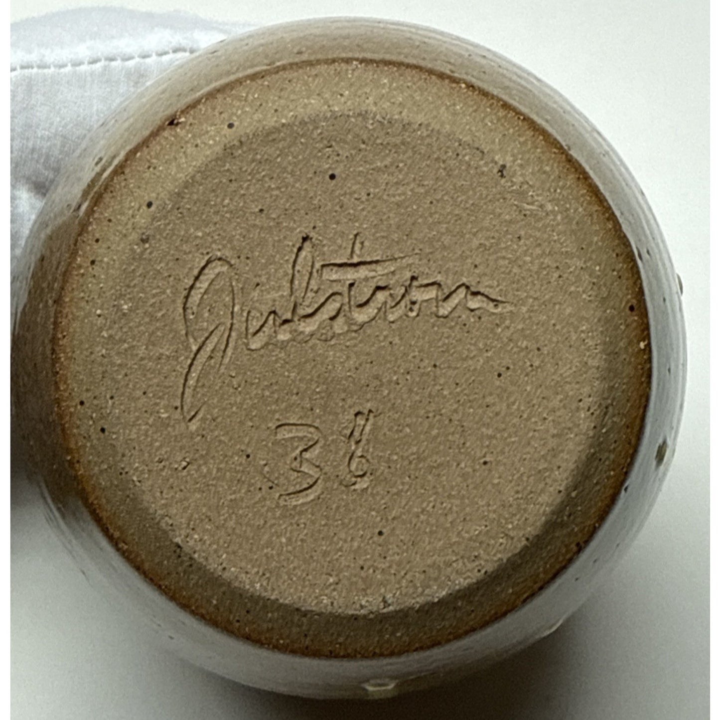 Vtg Studio Art Pottery Drip Glaze Honey Pot Jar Cache Pot Vase Stoneware Signed