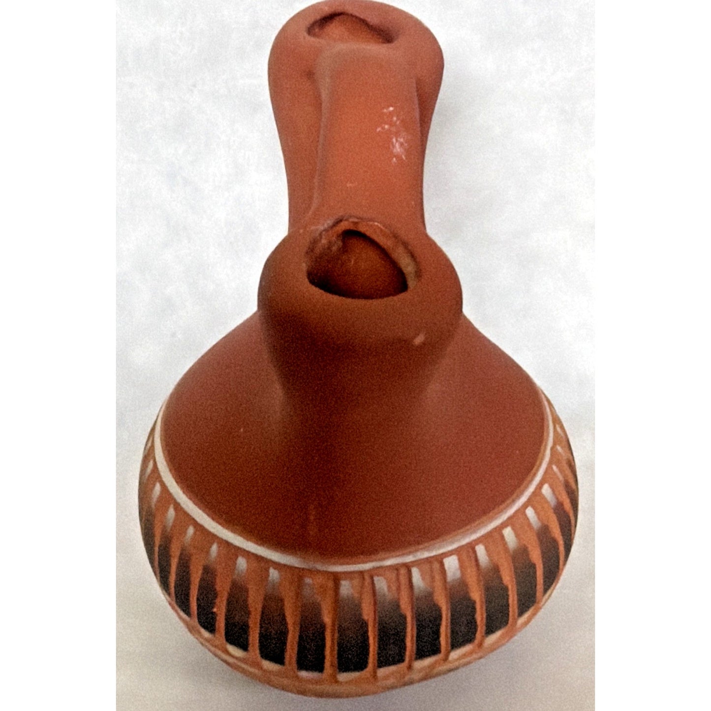 J Platero Native Navajo Etched Art Pottery Mini Wedding Vase Signed Numbered