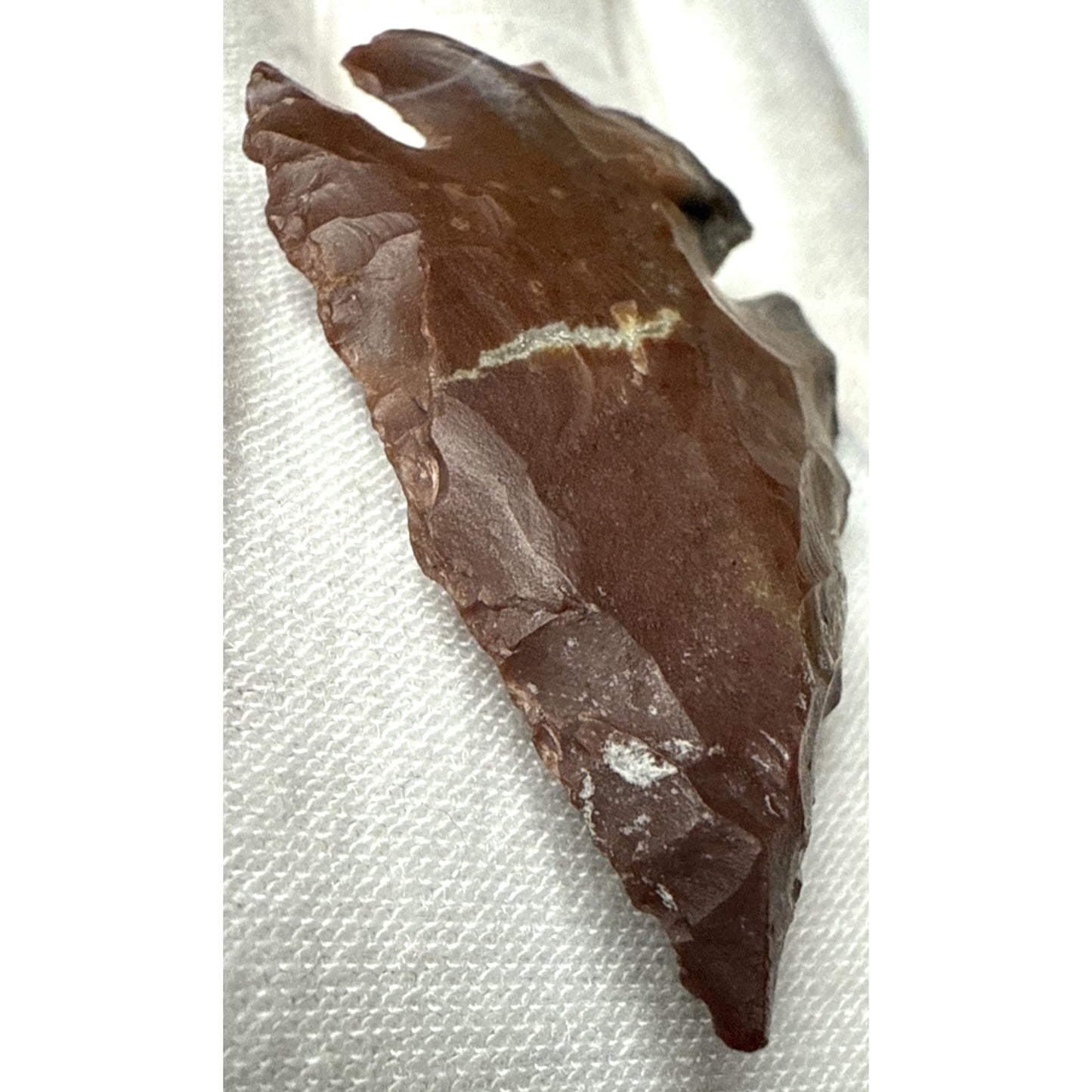 Chert Flint Serrated Edge Brown Gray Arrowhead