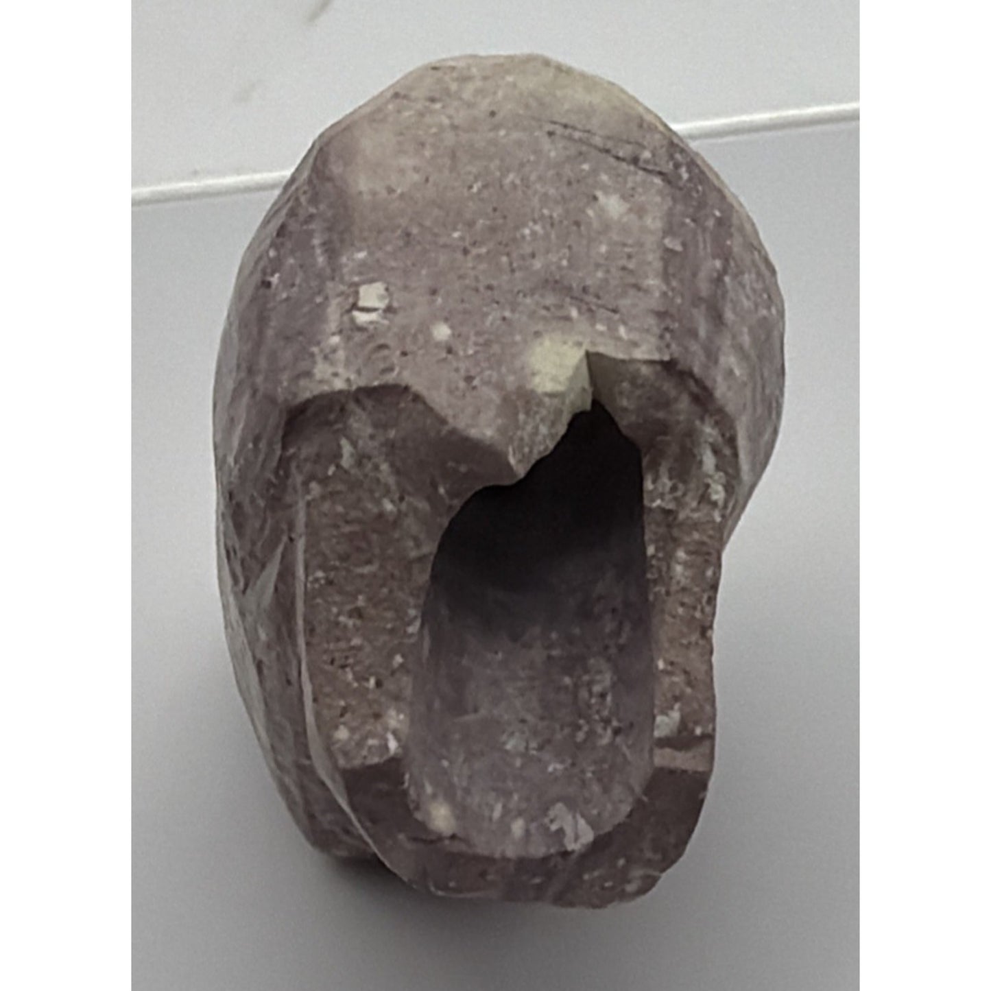 Old Native American Stone Carved Elbow Pipe L Shape Fragment Read