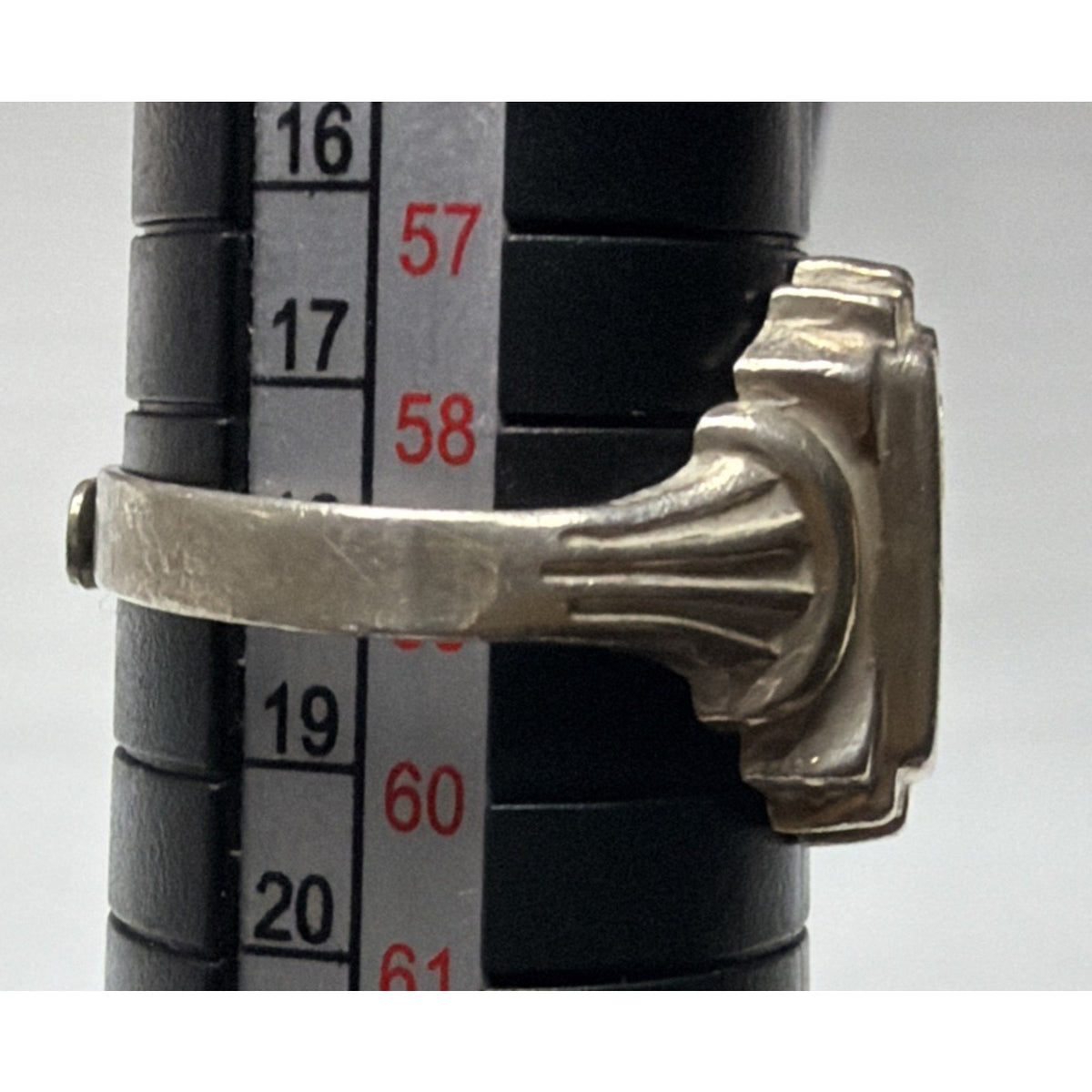 Vtg Sterling Silver 4H Clover Ring Signet Club Adjustable Sz 9.5