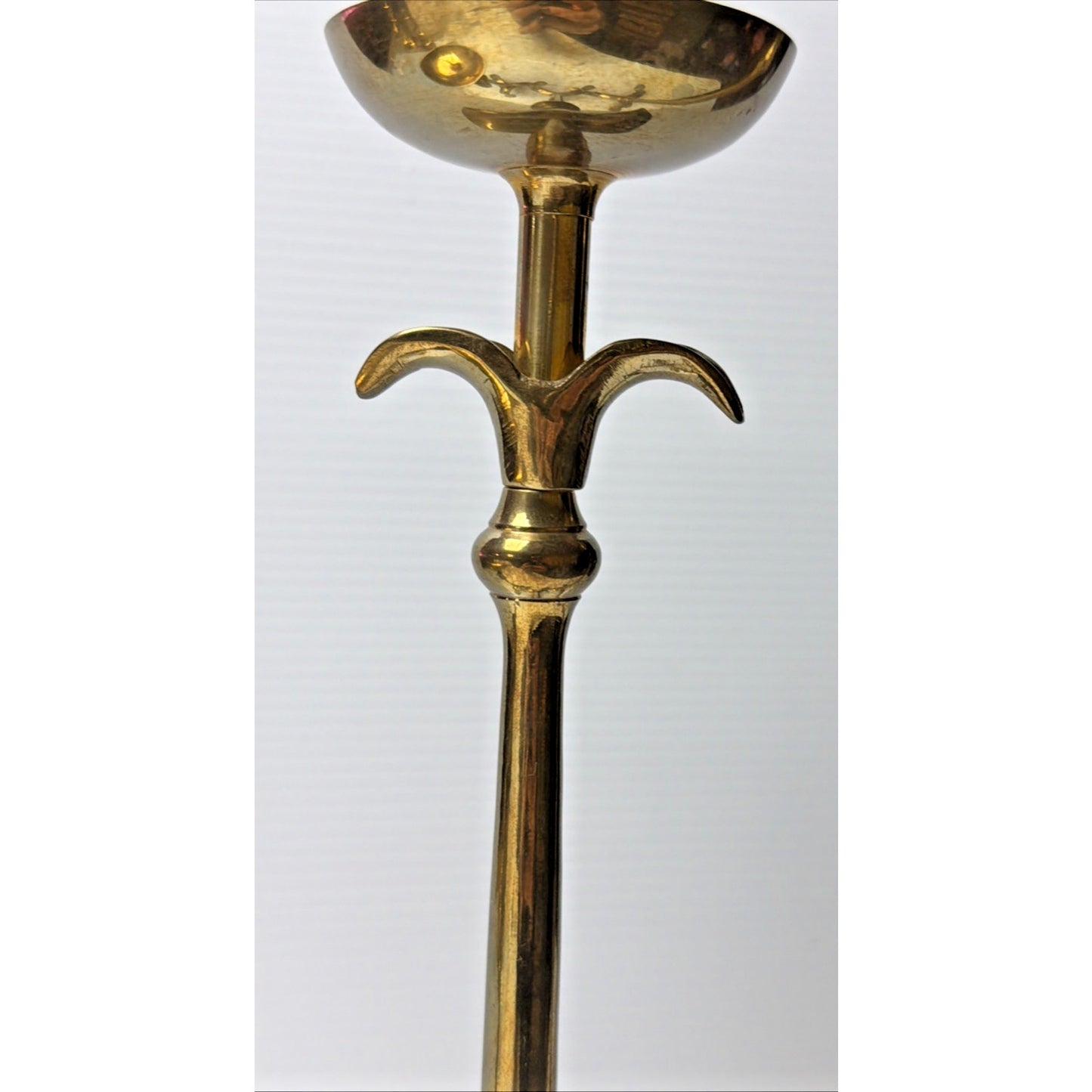 Vintage Lot of 3 Tripod Taper Candle Holders Brass Adirondack Deco Style
