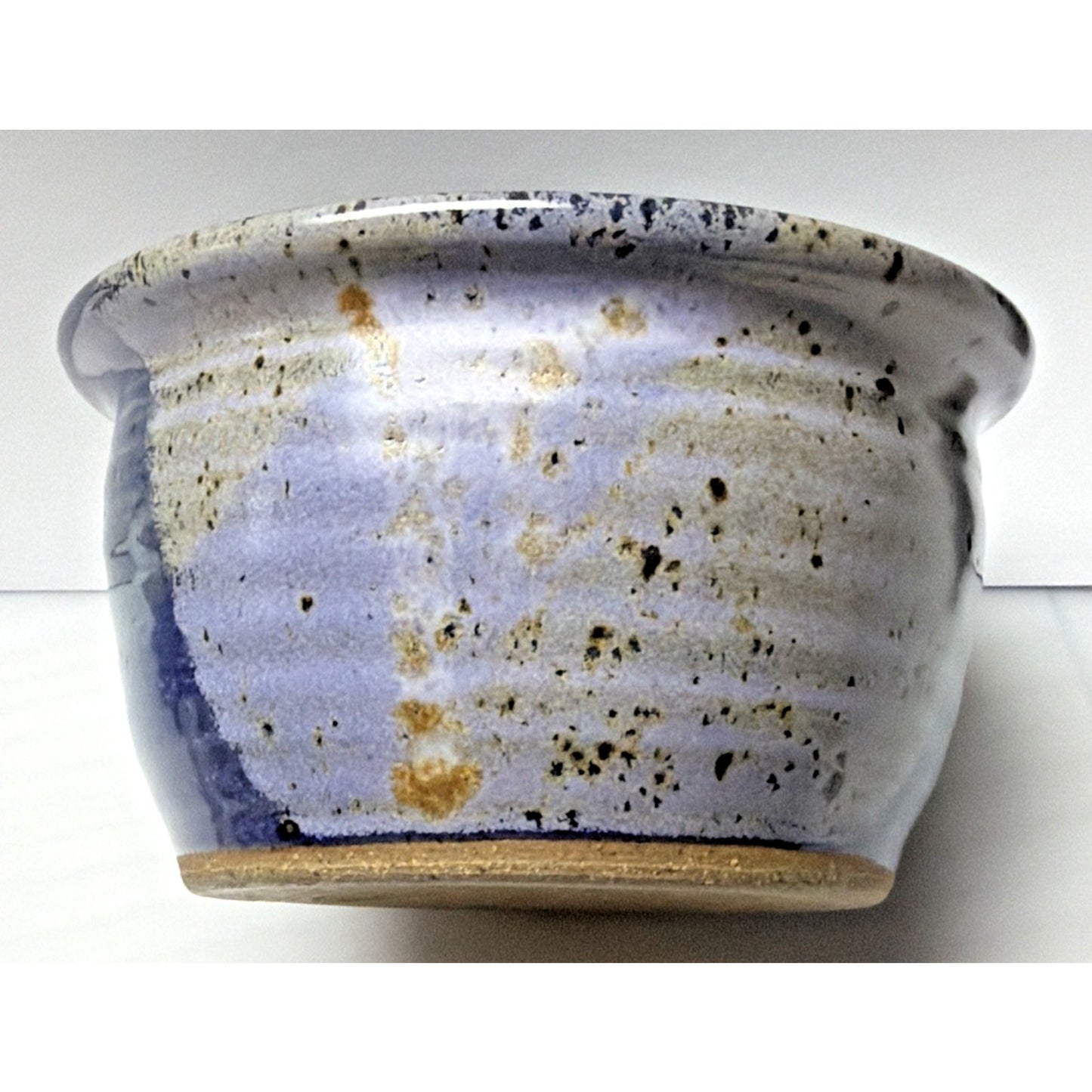 Studio Art Pottery Stoneware Bowl Glazed Speckled Multicolor Blue