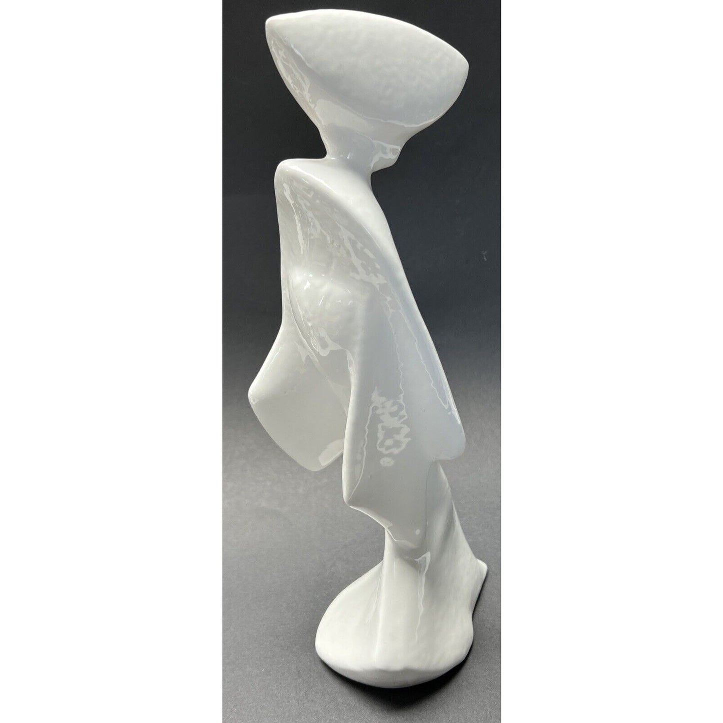 Vtg Blanc de Chine Awa Odori Dancer Sculpture Keiten Takahashi Porcelain Glazed